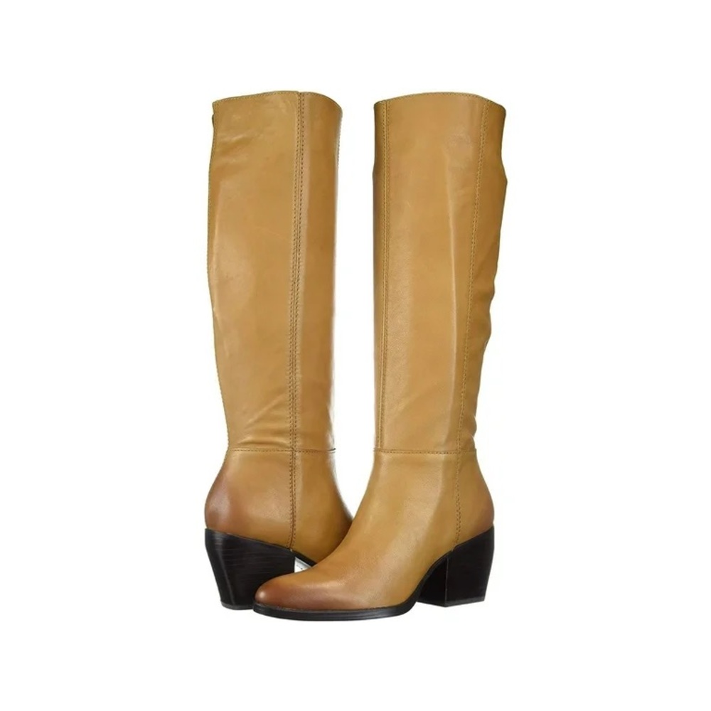 Wide Calf, Naturalizer Fae Tan Leather Boots, Women’s 6.5